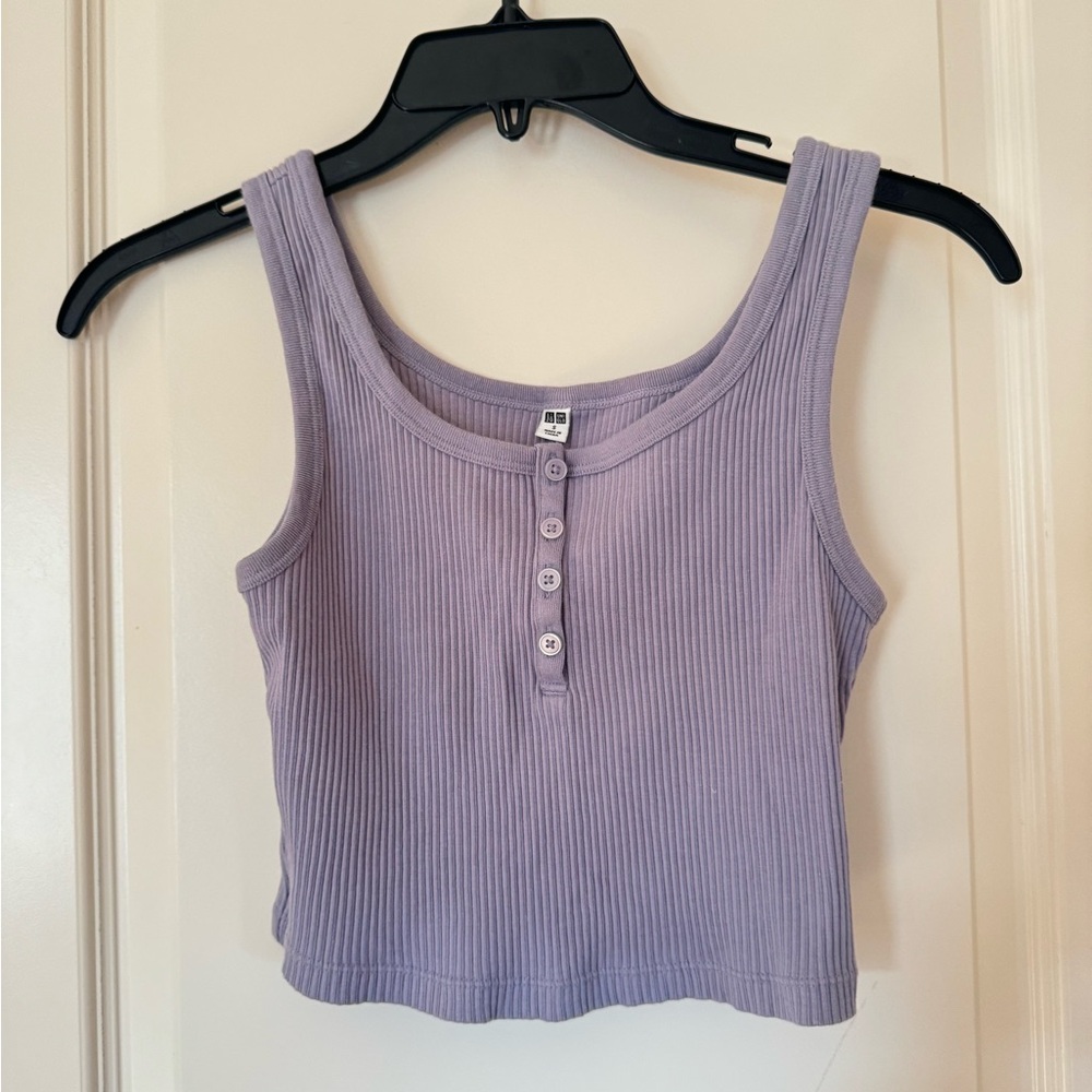 Uniqlo Crop Tank Lilac Color Size S
